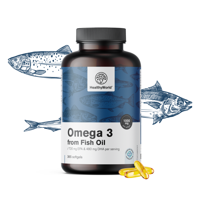 Omega-3 1000 mg – iz ribjega olja