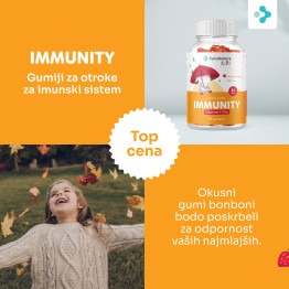 3x IMMUNITY – Gumiji za otroke za imunski sistem, skupaj 90 gumi bonbonov