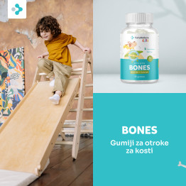 3x BONES – Gumiji za otroke za kosti, skupaj 90 gumi bonbonov