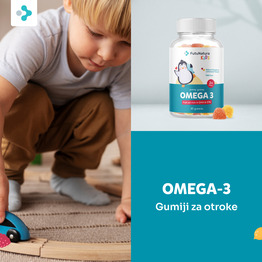 3x OMEGA-3 – Gumiji za otroke, skupaj 180 gumi bonbonov