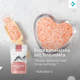 3x Roza himalajska sol, fino mleta, skupaj 3000 g