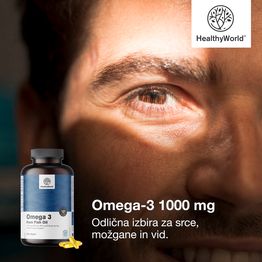 3x Omega-3 1000 mg – iz ribjega olja, skupaj 1095 mehkih kapsul