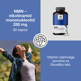 3x NMN – nikotinamid mononukleotid 250 mg, skupaj 180 kapsul