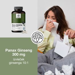3x Panax Ginseng 300 mg – izvleček ginsenga 10:1, skupaj 540 kapsul