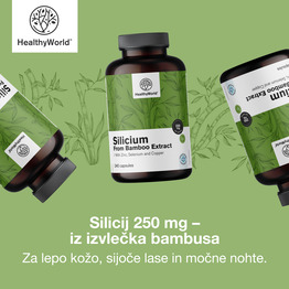 3x Silicij 250 mg – iz izvlečka bambusa, skupaj 720 kapsul