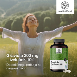 3x Graviola 200 mg – izvleček 10:1, skupaj 540 kapsul