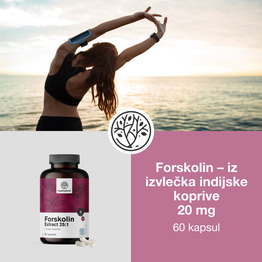 3x Forskolin – iz izvlečka indijske koprive 20 mg, skupaj 180 kapsul