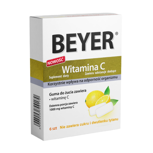 Vitamin C 1000 mg – žvečilni gumiji, 6 žvečilnih gumijev