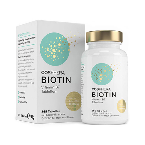 Biotin 10000 µg v veganskih tabletah