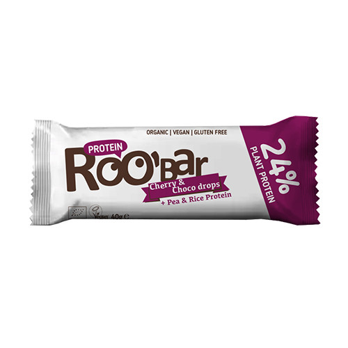 BIO Roobar proteinska ploščica – češnja & čokolada