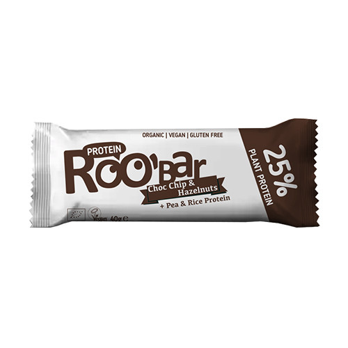 BIO Roobar proteinska ploščica – čokolada & lešniki