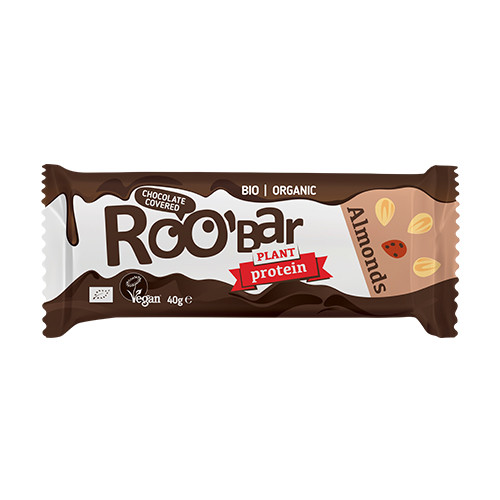 BIO Roobar proteinska ploščica – mandelj & čokolada