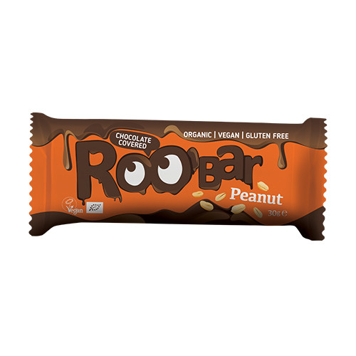 BIO Roobar veganska ploščica – arašidi & čokolada