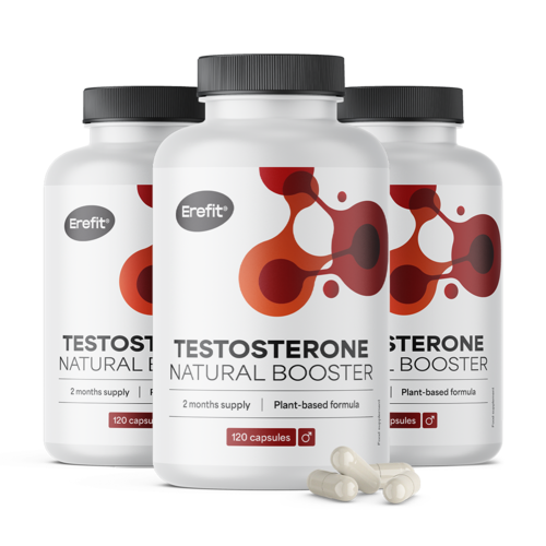 3x Testosterone – Natural Booster, skupaj 360 kapsul