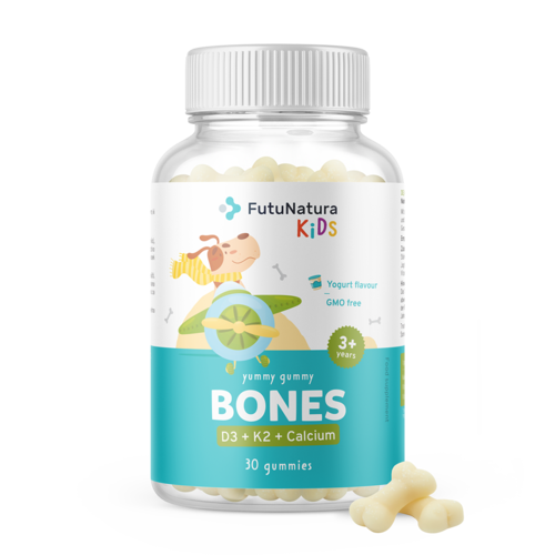 BONES – Gumiji za otroke za kosti, 30 gumi bonbonov