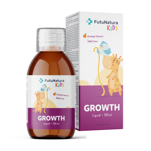 GROWTH – Tekoče prehransko dopolnilo za otroke v obdobju rasti, 150 ml