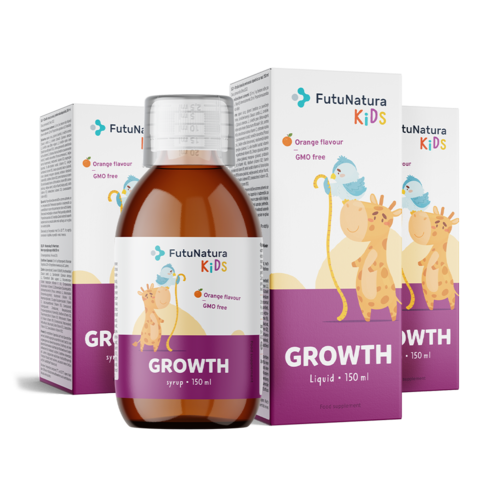 3x GROWTH – Tekoče prehransko dopolnilo za otroke v obdobju rasti, skupaj 450 ml