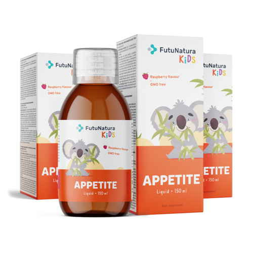 3x APPETITE – Tekoče prehransko dopolnilo za otroke za apetit, skupaj 450 ml