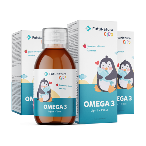 3x OMEGA 3 – Tekoče prehransko dopolnilo za otroke, skupaj 450 ml