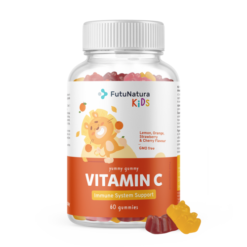 VITAMIN C – Gumiji za otroke z vitaminom C, 60 gumi bonbonov