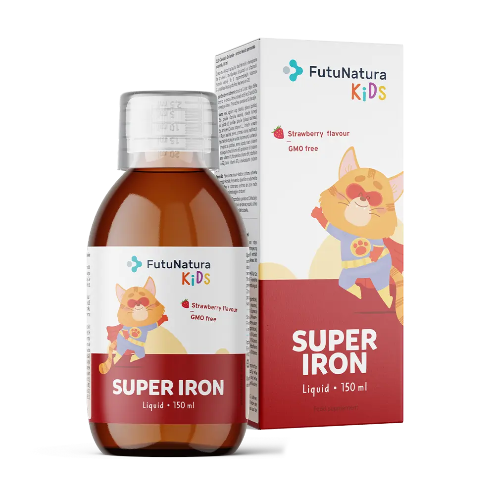 Super Iron: Železo + B vitamini, tekoče prehransko dopolnilo za otroke