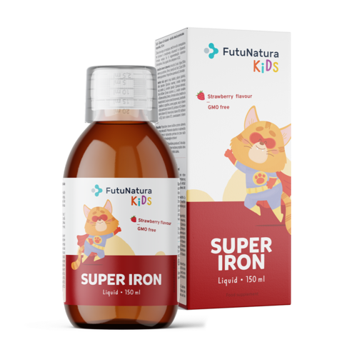 Super Iron: Železo + B vitamini – Tekoče prehransko dopolnilo za otroke, 150 ml