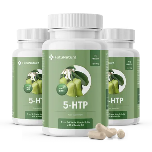 3x 5-HTP 150 mg – Griffonia Simplicifolia, skupaj 270 kapsul
