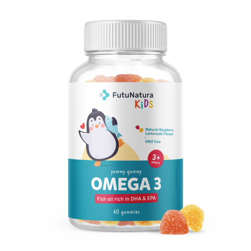 OMEGA-3 – Gumiji za otroke, 60 gumi bonbonov