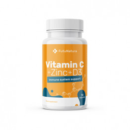 Vitamin C + cink + vitamin D3, 90 kapsul