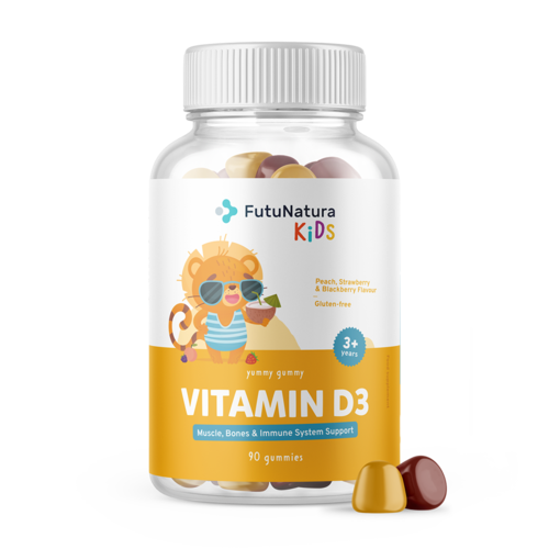 Vitamin D3 – Gumiji za otroke, 90 gumi bonbonov