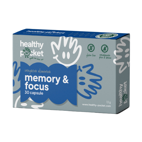 Memory & Focus – kompleks z brahmijem in rožnim korenom, 30 kapsul
