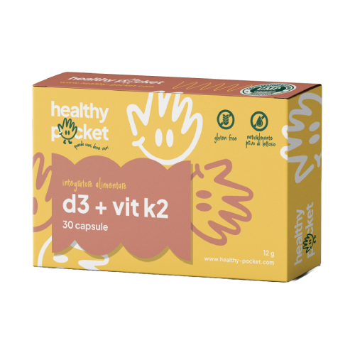 Vitamin D3 + K2, 30 kapsul
