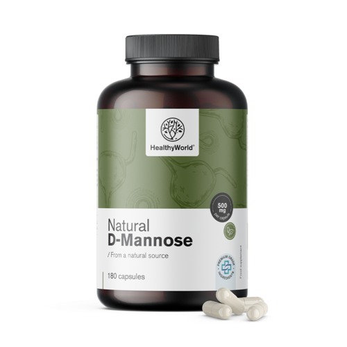 Naravna D-manoza 1500 mg, 180 kapsul