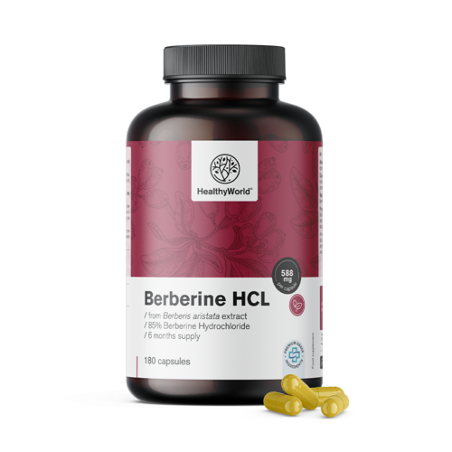 Berberin HCL 500 mg  iz izvlečka Berberis aristata