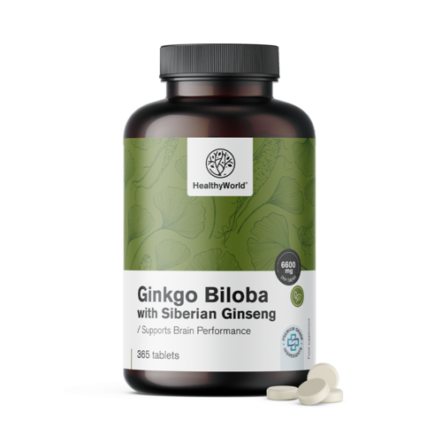 Ginko biloba s sibirskim ginsengom 6600 mg, 365 tablet