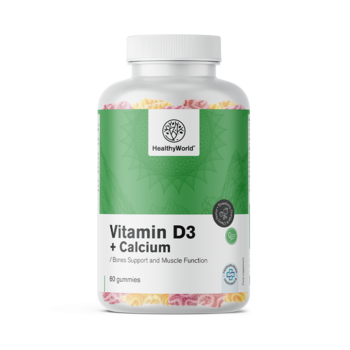 Vitamin D3 + Kalcij v gumi bonbonih