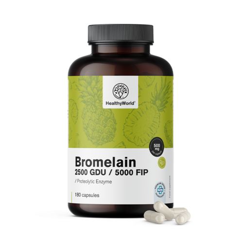 Bromelain 500 mg, 180 kapsul