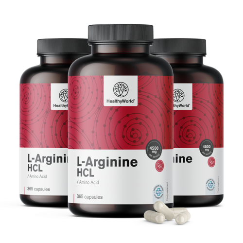 3x L-arginin HCL 4500 mg, skupaj 1095 kapsul
