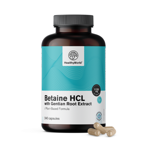 Betain HCL 1120 mg, 240 kapsul