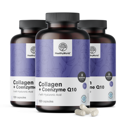 3x Kolagen + Koencim Q10, skupaj 360 kapsul