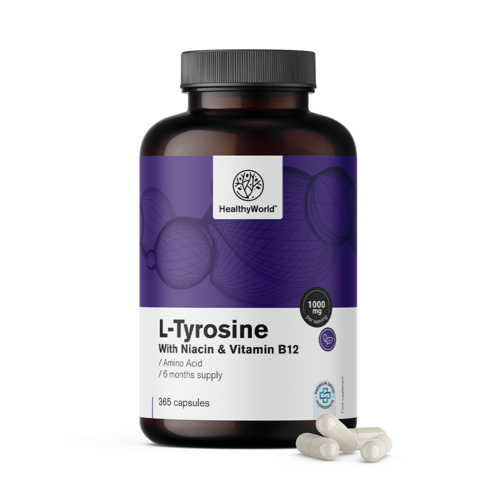 L-tirozin 1000 mg (na dnevni odmerek), 365 kapsul