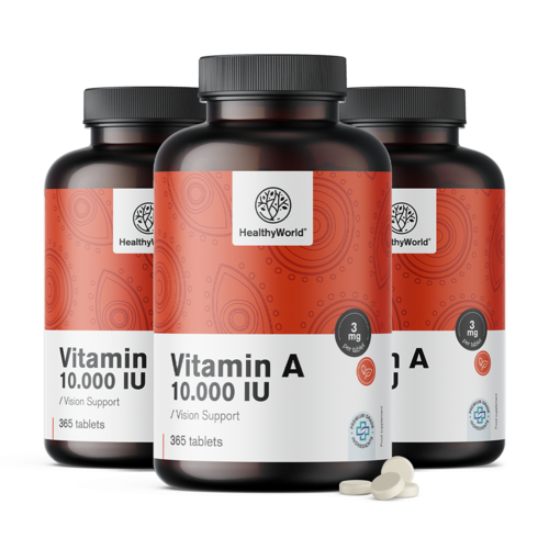 3x Vitamin A 10.000 i.e., skupaj 1095 tablet