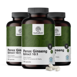 3x Panax Ginseng 300 mg – izvleček ginsenga 10:1, skupaj 540 kapsul