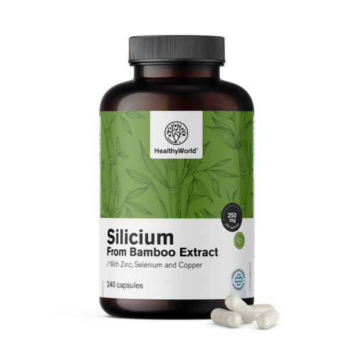 Silicij 250 mg – iz izvlečka bambusa, 240 kapsul