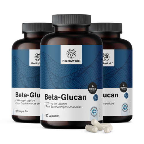 3x Betaglukan 500 mg, skupaj 360 kapsul