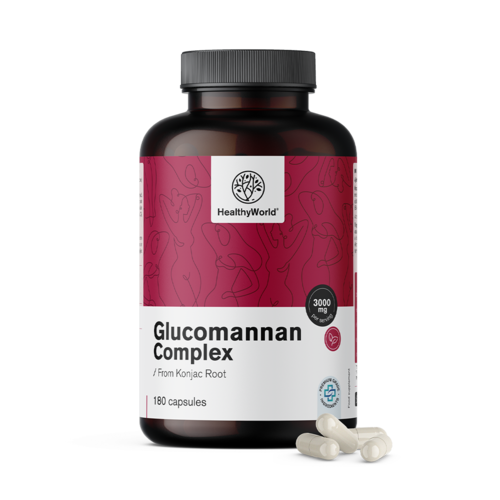 Glukomanan kompleks 3000 mg, 180 kapsul