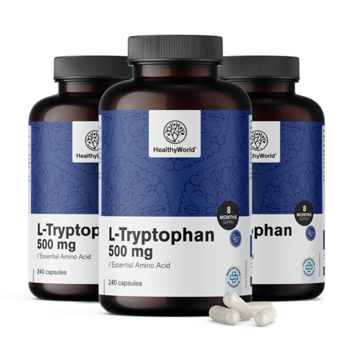 3x L-Triptofan 500 mg, skupaj 720 kapsul