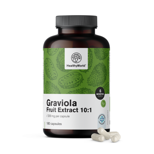 Graviola 200 mg – izvleček 10:1, 180 kapsul