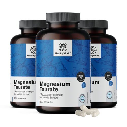 3x Magnezijev taurat 2000 mg, skupaj 360 kapsul