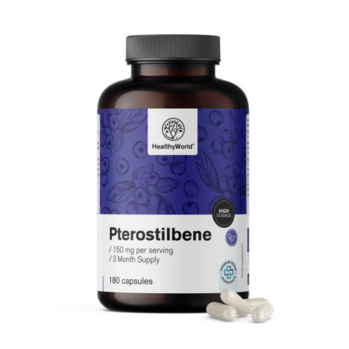 Pterostilbene 150 mg, 180 kapsul